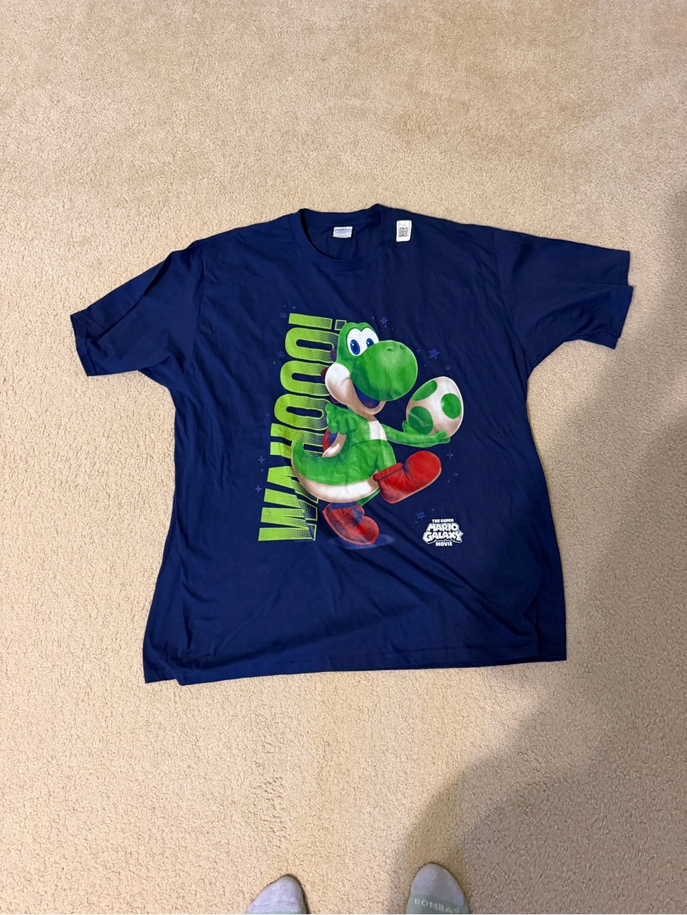 The Super Mario Bros. Movie Yoshi Action Pose Galaxy T Shirts Tees Halloween 2XL